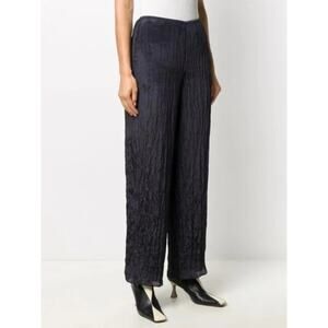 NWT VINCE Creased Straight Leg Trousers Size Large Marine Blue